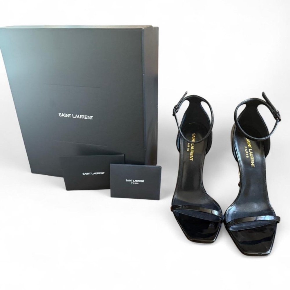 AUTHENTIC SAINT LAURENT Opyum Patent-Leather Heels - Picture 2 of 6